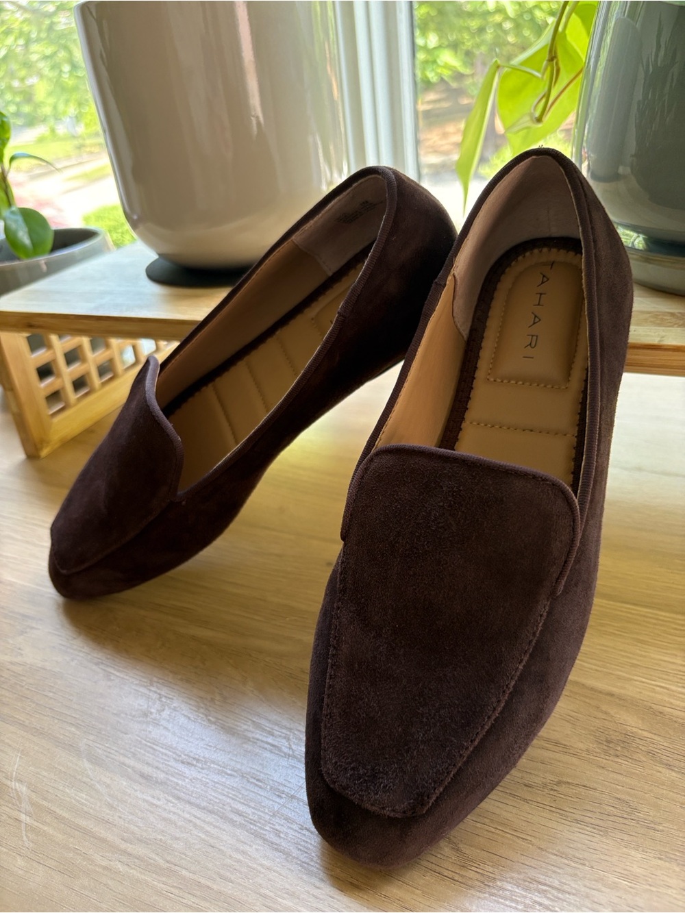 Tahari Women's Dark Brown Suede Loafers